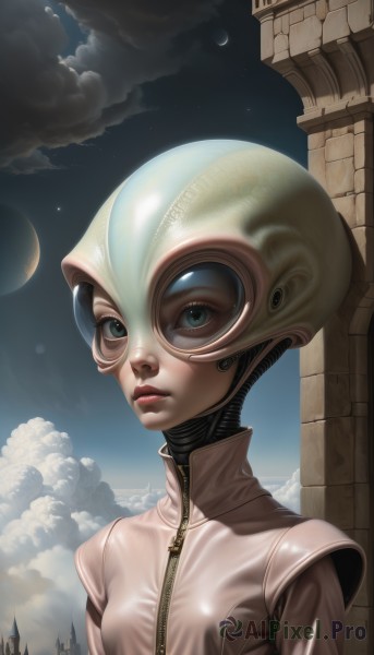 A majestic image of a alien in cloud