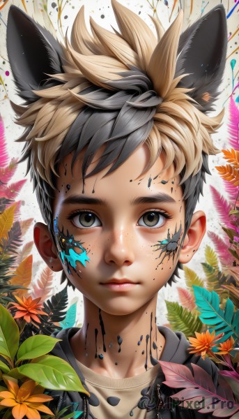 Image of a male in a vibrant dynamic scene