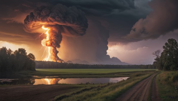 Sunset outdoors brought to life with a dynamic lightning