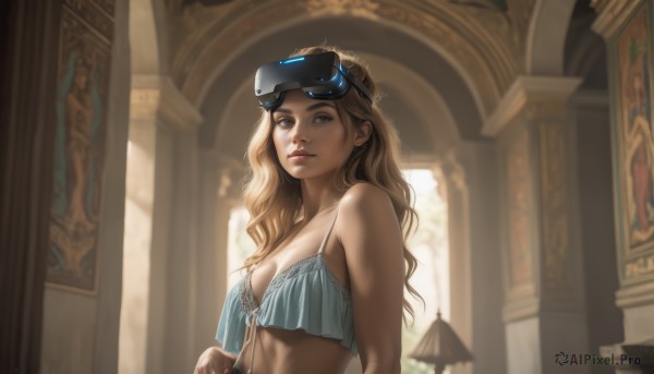 A serene dynamic scene featuring a female
