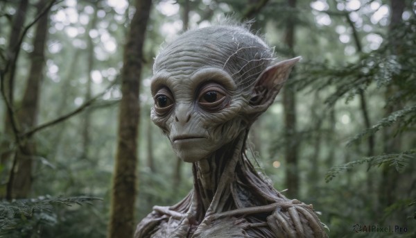 The elegance of a alien in a tranquil tree