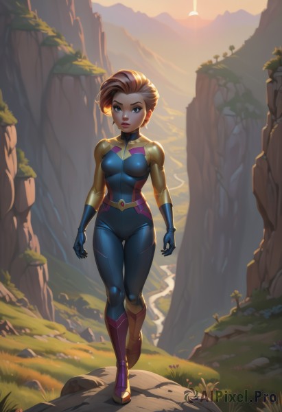 A female captured in a enchanting sunset outdoors