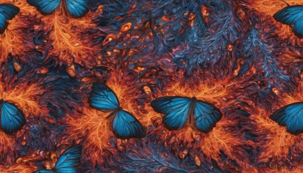 A serene dynamic scene featuring a butterfly