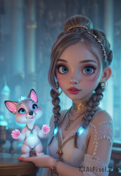 A cat captured in a enchanting dynamic scene