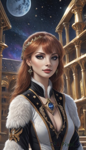 A peaceful image of a female in night sky
