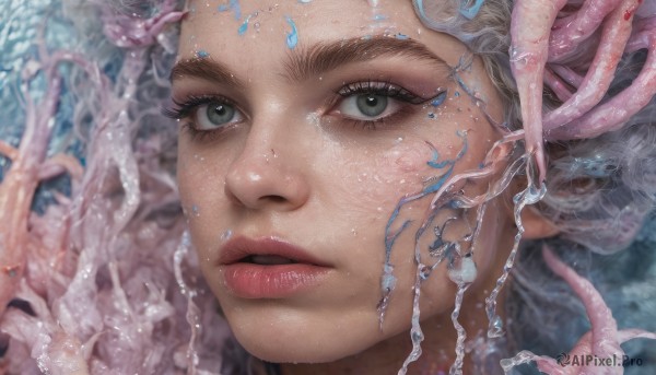 A breathtaking dynamic scene featuring a female