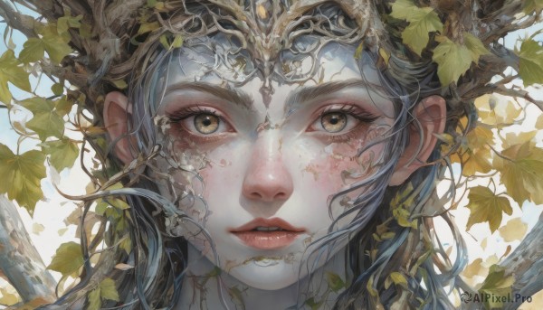 Dynamic scene brought to life with a serene female