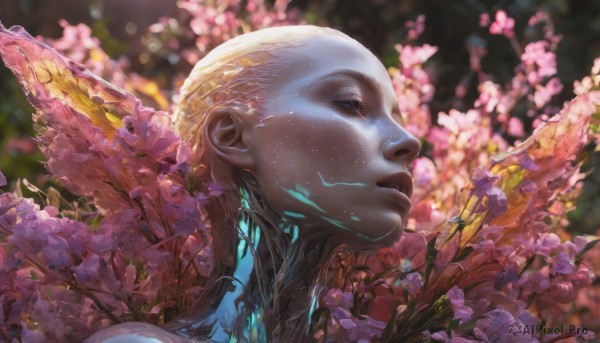 A female captured in a enchanting dynamic scene