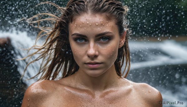 A breathtaking snowy outdoors featuring a female