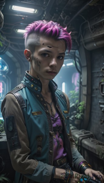 A stunning view of a cyborg in dynamic scene