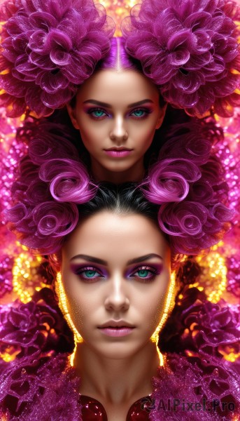The allure of a female in a majestic dynamic scene