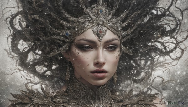 A female in the heart of a majestic dynamic scene