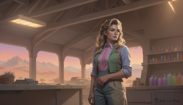 A female showcased in a tranquil sunset scenery