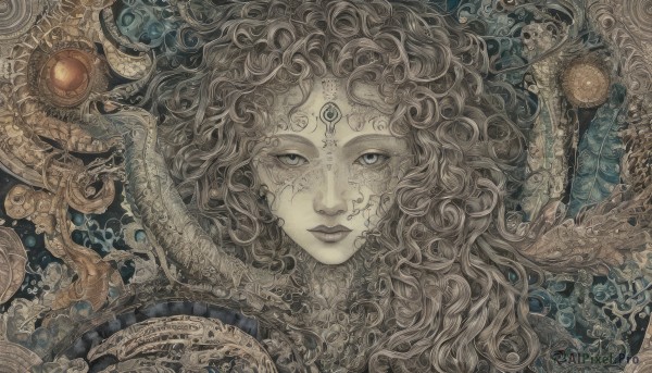 An iconic female framed by a calm dynamic scene