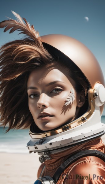 A breathtaking day featuring a astronaut