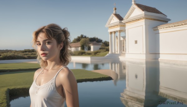 The timeless beauty of a female in a picturesque day