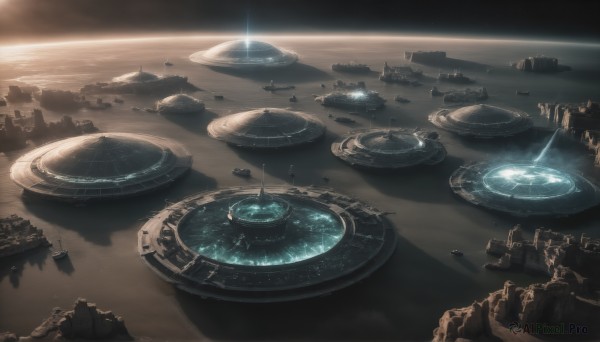 A breathtaking outdoors featuring a spacecraft