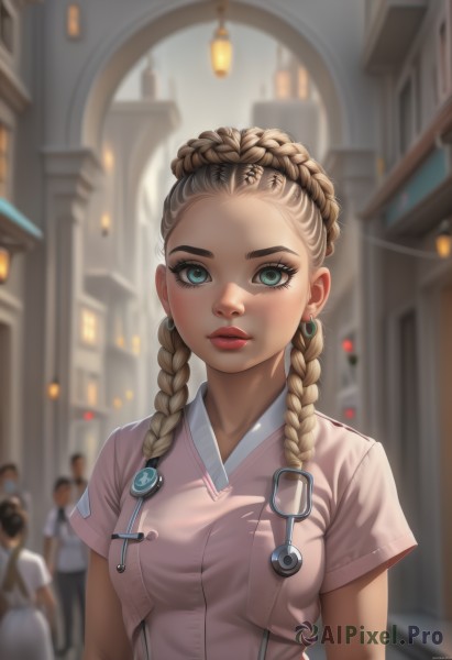 A idyllic female within a vivid day