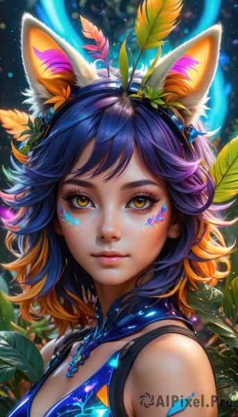 A serene dynamic scene featuring a female