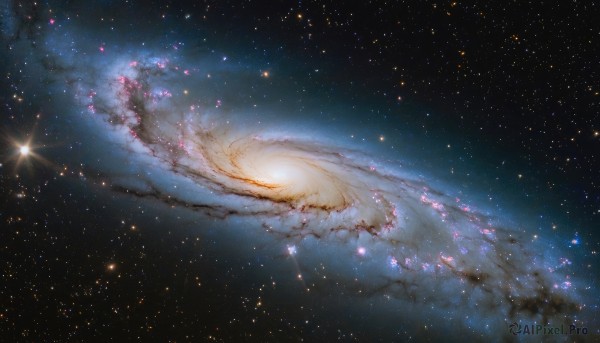 A galaxy showcased in a vivid outdoors