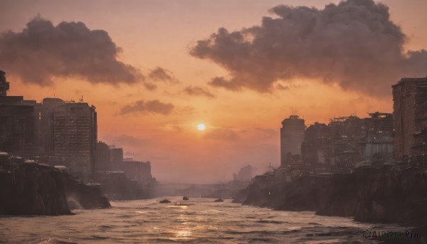A unique subject in the heart of a peaceful sunset outdoors