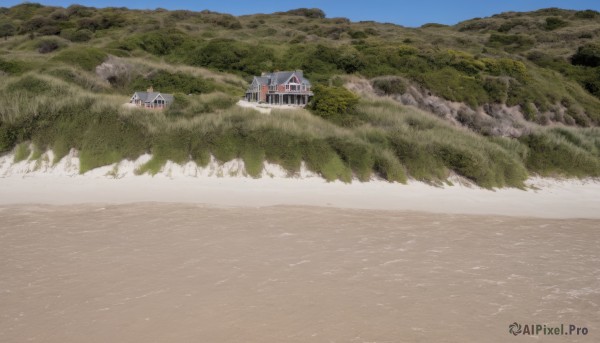 outdoors,sky,day,tree,blue sky,no humans,window,grass,building,nature,scenery,forest,mountain,road,field,house,river,landscape,path,water,ocean,beach,sand,shore,town