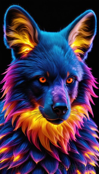 A dog portrayed in a vivid dynamic scene