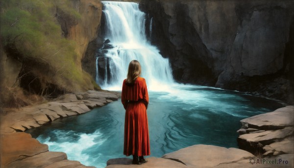 A striking scenery featuring the elegance of a female