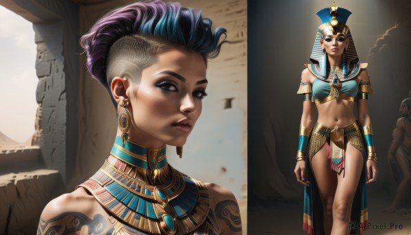 A striking dynamic scene featuring the elegance of a female