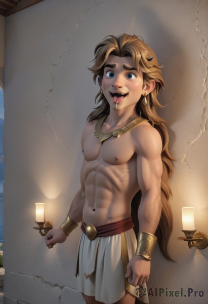 A ethereal dynamic scene featuring a male