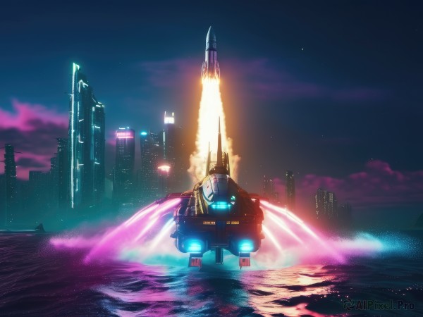 A breathtaking outdoors with a spacecraft