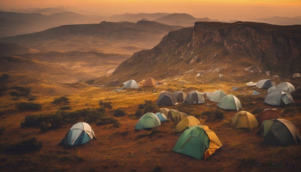 A delightful capture of a landscape within sunset day