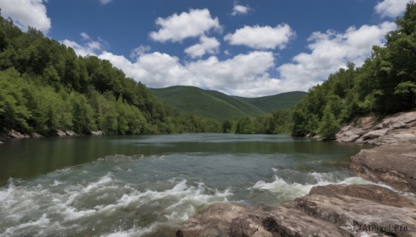 A tranquil view of a landscape in day