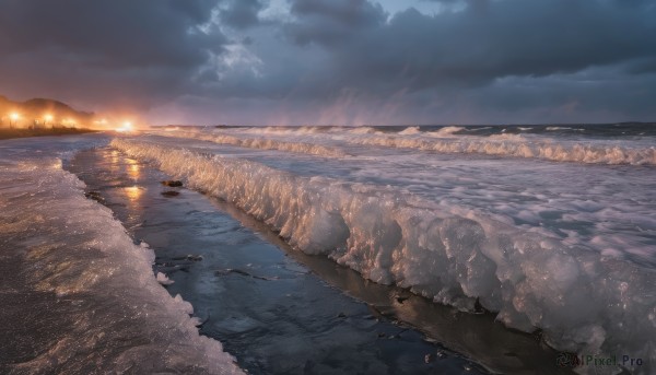 outdoors,sky,cloud,water,no humans,ocean,beach,sunlight,cloudy sky,scenery,smoke,sunset,mountain,sand,sun,horizon,watercraft,river,waves,landscape,shore,night,fire,reflection