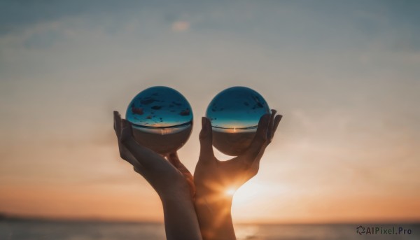 A ethereal sunset outdoors showcasing a unique subject