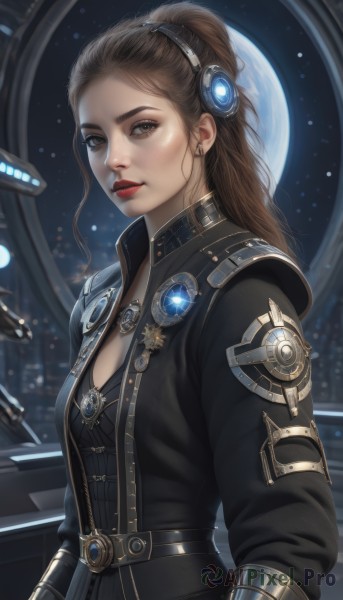 The serene presence of a female in a peaceful moon