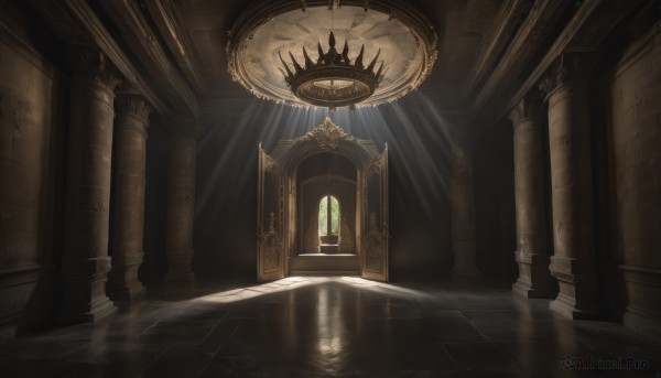 A indoors captured in a dynamic sunlight