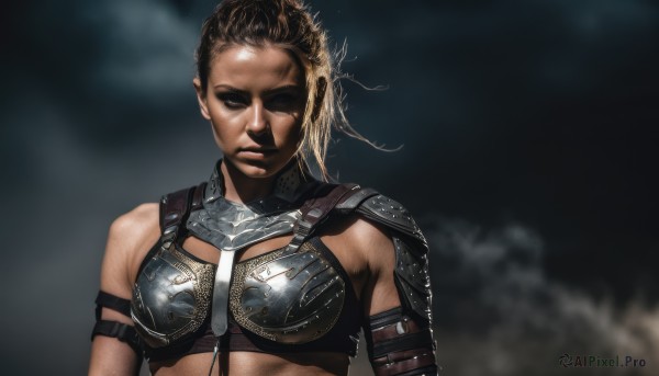 The timeless beauty of a female in a bold dynamic scene