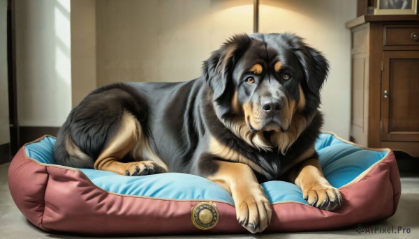 A dog in the heart of a majestic dynamic scene