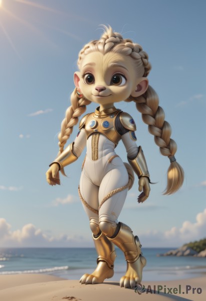 A majestic child within a vivid day