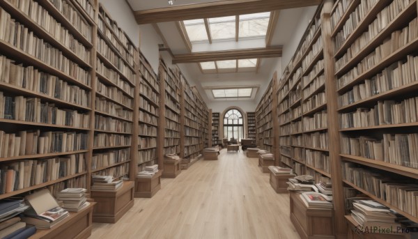 day,indoors,book,no humans,window,chair,sunlight,scenery,light rays,wooden floor,stairs,bookshelf,shelf,book stack,library,ladder,desk,voile