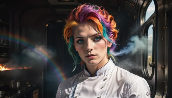 A breathtaking fiery cloud featuring a female
