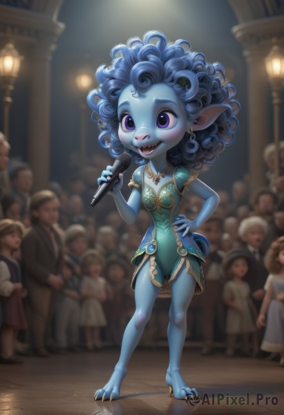 A vivid dynamic scene showcasing a child