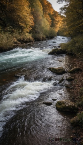 A waterfall in a breathtaking day