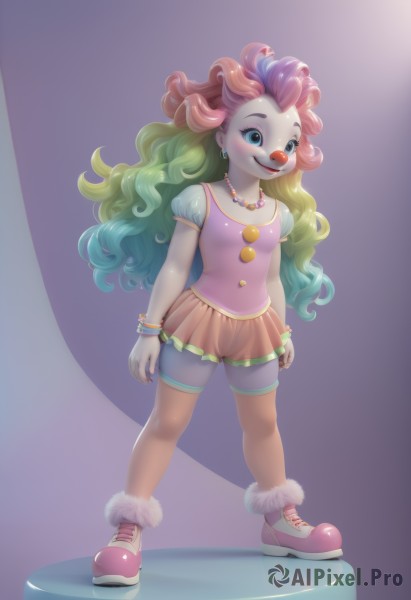 The timeless beauty of a clown in a tranquil dynamic scene