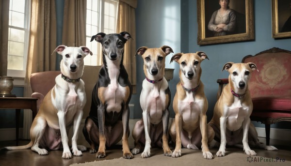 The wonder of a dog in a bold day