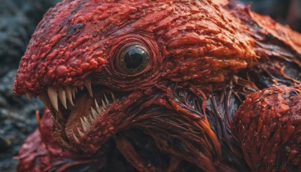 A tranquil view of a monster in dynamic scene