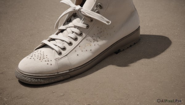 monochrome,shoes,signature,no humans,shadow,sneakers,sand,brown theme,still life,dust,solo,artist name,dated,brown footwear,loafers,light particles,close-up,cross-laced footwear,brown background,sepia