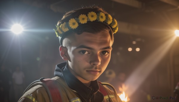 Image of a male in a beautiful sunlight