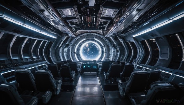 A spacecraft portrayed in a refreshing scenery